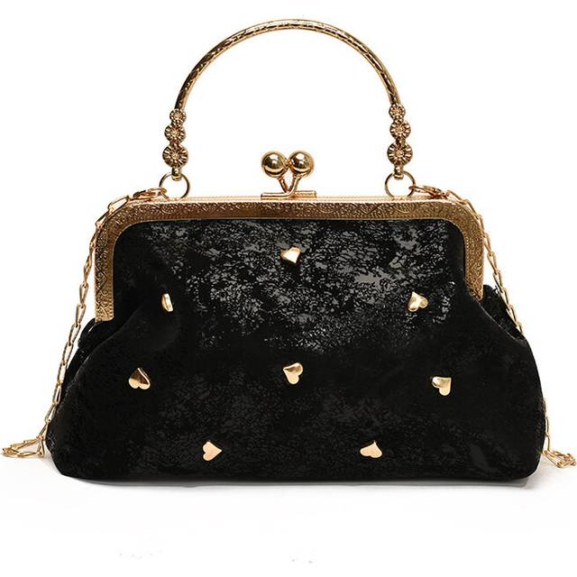 (Black) Elegant Summer Handheld Pu Bag With Unique Metal Chain And Soft Design