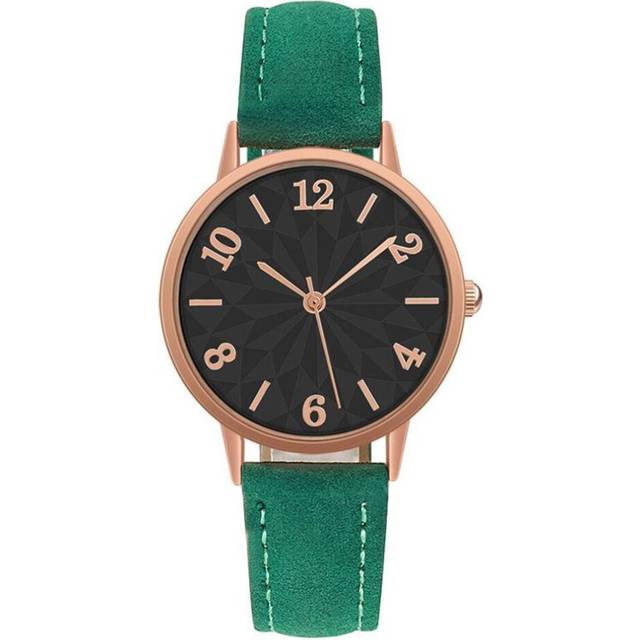 (green) Trendy Unisex New Fashion Casual Women Dress Wristwatches Leather Belt Watches Ins Watch Women Watch Ladies' Quartz Clock Simple Frosted - Green