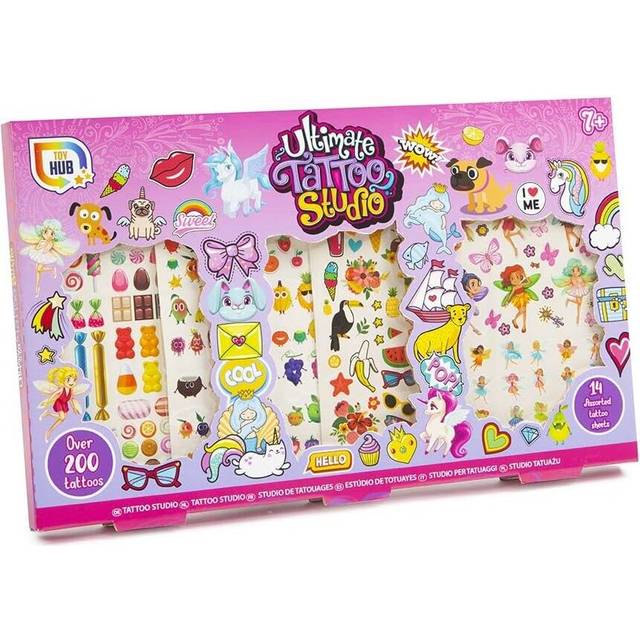 200 Pcs Ultimate Fake Kawaii Fairy Sweet Tattoos Transfers Studio Activity Set