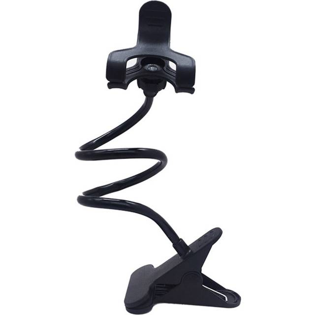 Gooseneck Cell Phone Holder Universal Mobile Clip Stand Rotate Freely Lazy Bracket Black