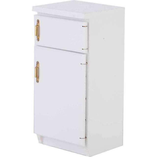 Dollhouse Accessories, 1:12 Dollhouse Kitchen Miniature White Refrigerator Excellent Furniture Model