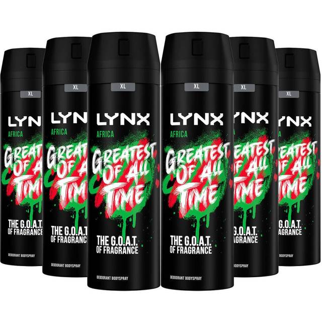 Lynx Body Spray Africa, 6 x 200ml