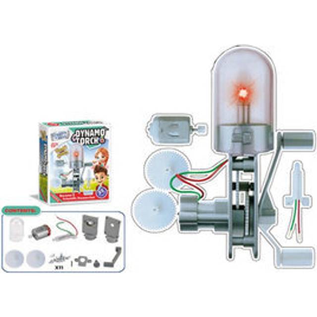 Dynamo Torch Motor Generator Green Educational Science Toy Experiment