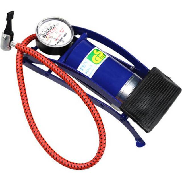 Portable Foot Operated Cylinder Tire Pump Inflator for Basketball Bicycle(Blue)