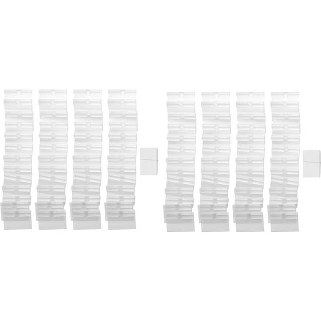 100Pcs Clear Plastic Label Holder Price Tag, Shelf Label Clip Removable Label Holder for Storage Bins Basket Labels