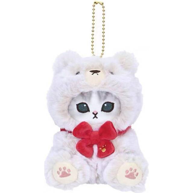 (StyleB) Fluffy Bear Teddy Shark Cat Plush Keychain 14cm Cuddly Gift For Kids And Adults