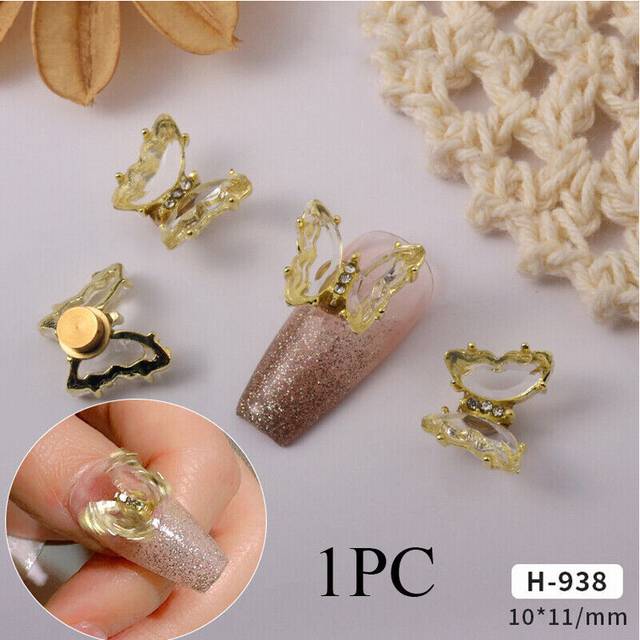 Crystal 3D Nail Art Decoration Moving Butterfly Rhinestone Gems Charms Decor DIY