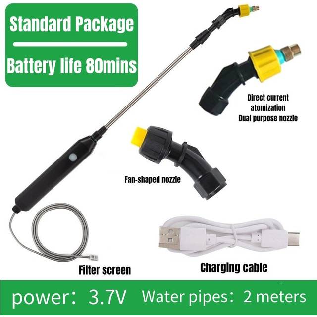 (2M) Portable Electric Garden Sprayer Irrigation Tool Rechargeable Telescopic Garden Sprayer Plant Sprayer For Yard Lawn Weeds