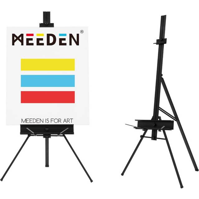 Art Easel Stand for Painting & Display,Premium Aluminum Painting Easel,Portable Paint Easel for Canvas Painting,Floor Easel with Swing-out Palette