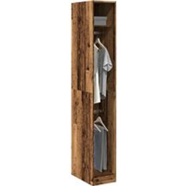 Wardrobe Old Wood 30x50x200 cm Engineered Wood - Brown - One Size