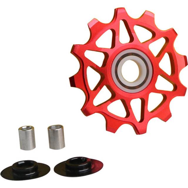 Bicycle Bike Rear Derailleur Ceramic Guide Pulley 12T Positive and Negative Tooth Guide Wheel Cycling Bike Ceramics Bearing Guide Pulley