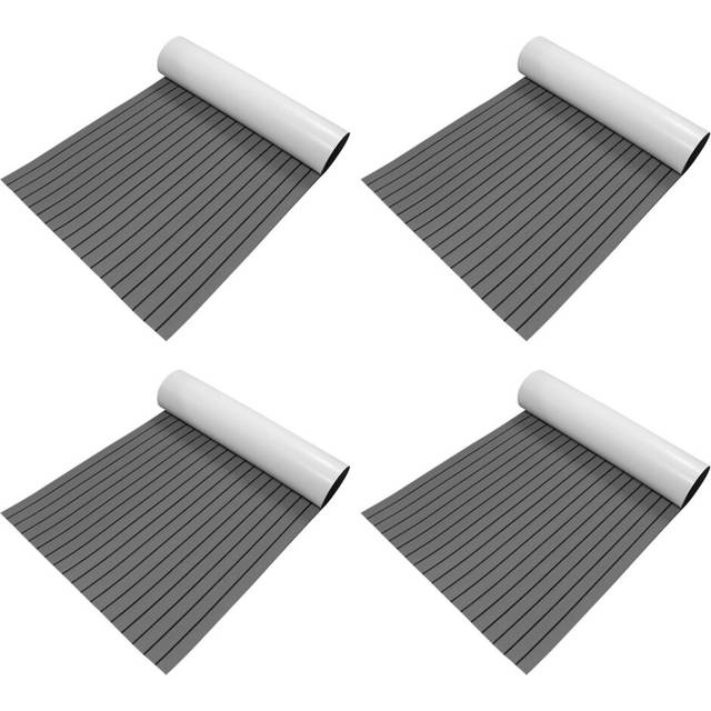 4pcs 240X 45cm EVA Foam Floor Mat for Marine Boat Yacht RV Self Adhesive Foam Teak Deck Sheet Boat