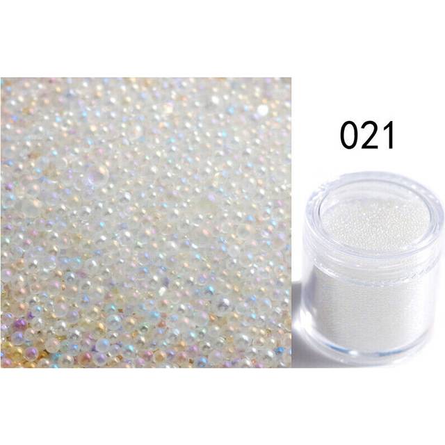 1 Box Micro Beads Caviar AB Crystal 3D Nail Art Gems Tiny Rhinestones Decoration