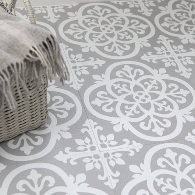 MEDINA peel and stick vinyl floor tiles (30.48cm x 30.48cm) pack qty 10 tiles (0.93sqm)
