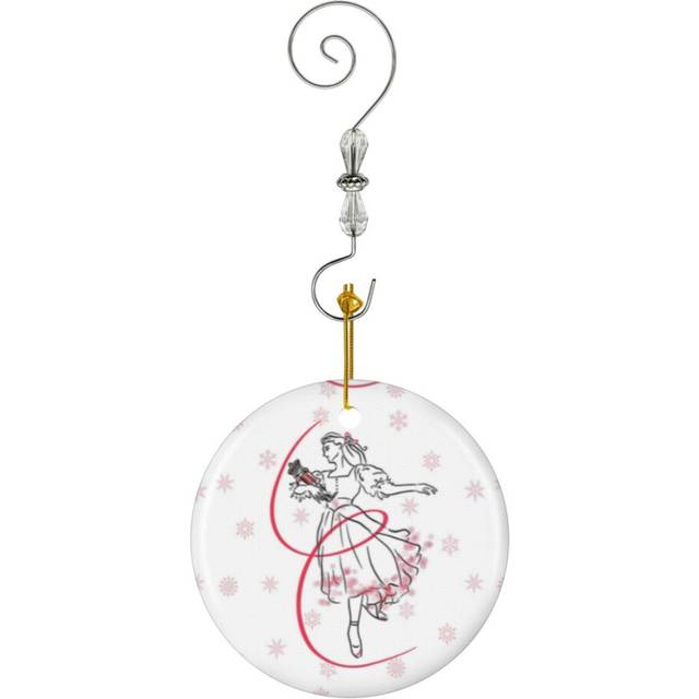 (The Nutcracker Ballet And Clara Christmas Holiday Dance-8198) Christmas Ornaments Ceramic Charm with Hook Crystal Handmade Xmas Tree Decorations Keep