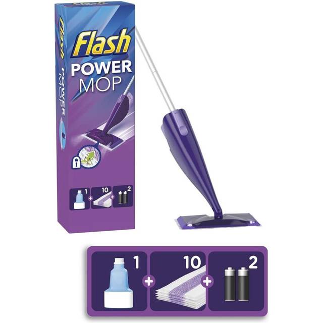 Flash Powermop Floor Cleaner Starter Kit, All-In-One Mopping System, Powered Deep Clean For Your Hard Floor Surfaces