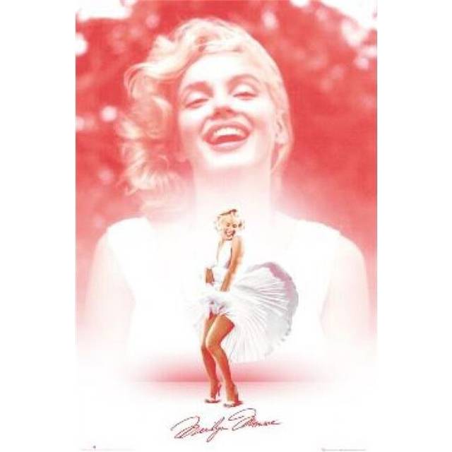 Posterazzi  Marilyn Monroe Pink Smile Poster Print - 24 x 36 in.