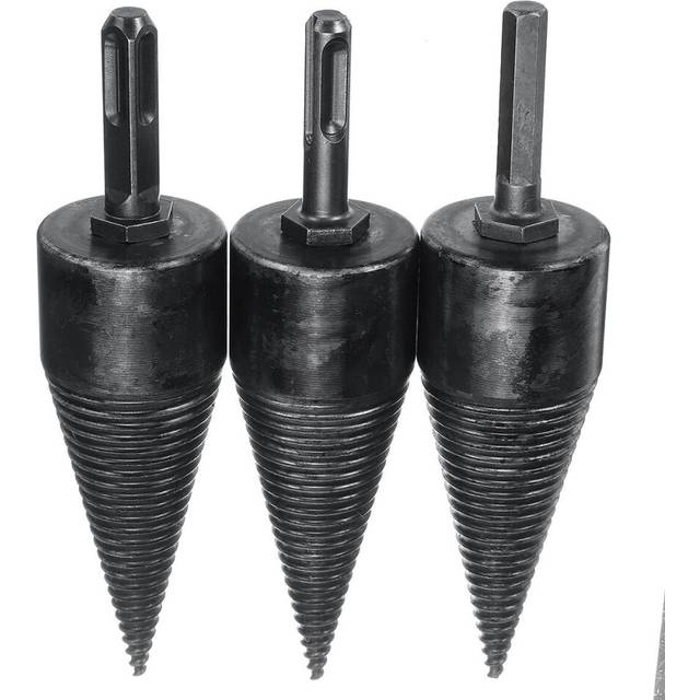 (Square Shank) 42mm High Speed Steel Firewood Splitting Drill Bit Hard Wood Cone Splitter