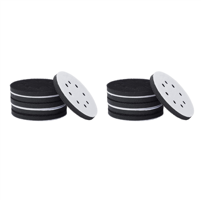 12PCS 5 Inch(125mm) 8-Hole Soft Sponge Interface Pad for Sanding Pads and Hook&Loop Sanding Discs for Surface Polishing