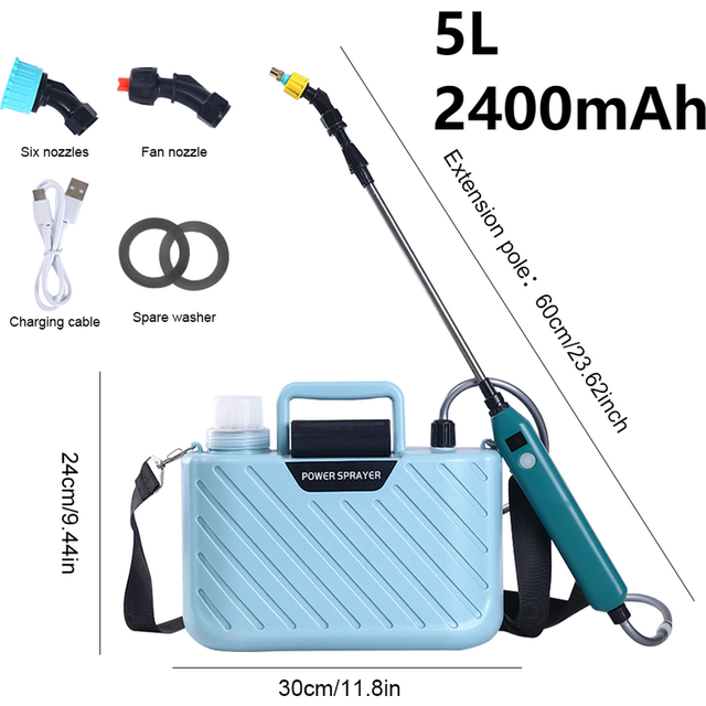 (Set N) Shoulder-Type Electric Pesticide Sprayer 5L/8L 1800mAh/ Spray Garden Power Tool Comes With Bucket USB Charging