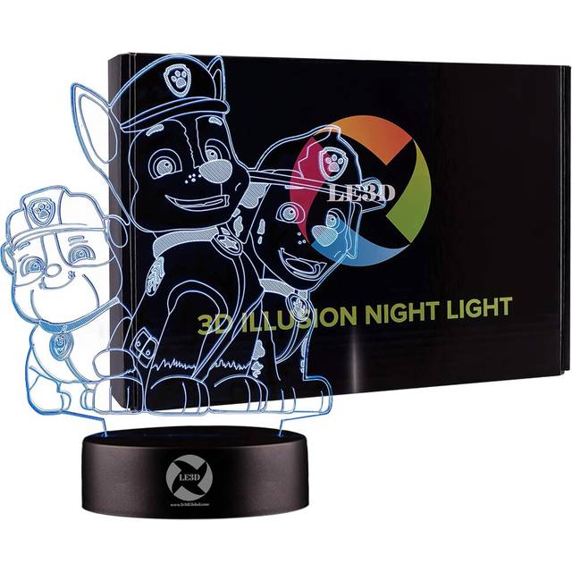3D Optical Illusion Night Light - 7 LED Color Changing Lamp - Cool Soft Light Safe for Kids - Creates Great Dreams