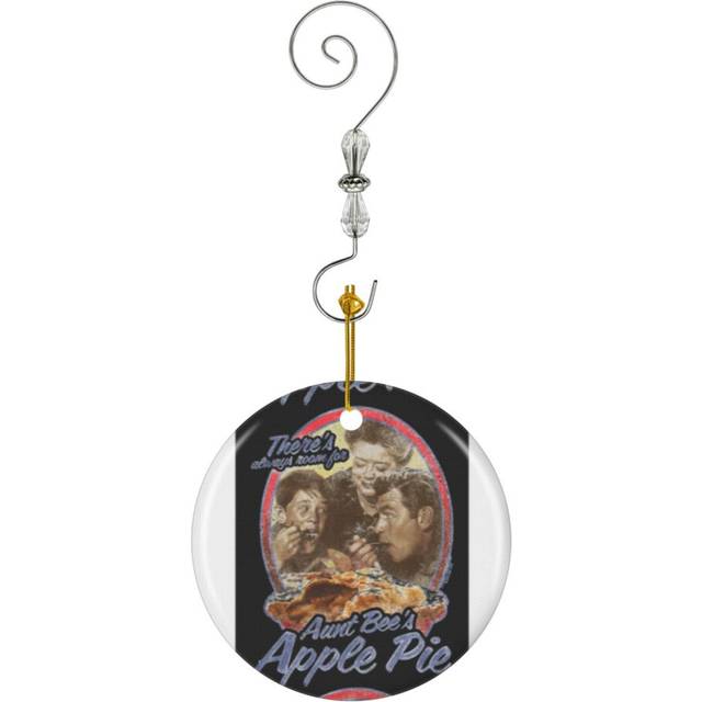 (Retro Andy Griffith Apple Pie Vintage Classic Limited Edition-3202) Christmas Ornaments Ceramic Charm with Hook Crystal Handmade Xmas Tree Decoration