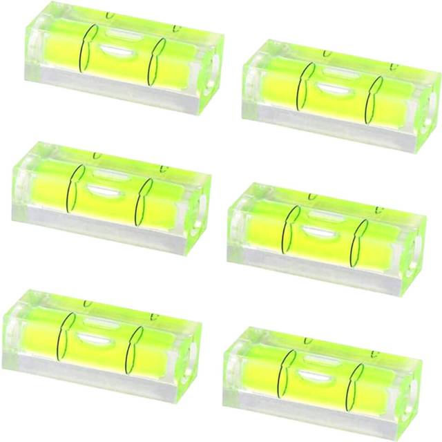 CNNOTEPAD 6Pcs Bubble Spirit Level 10X10X29mm Square Levels for Wall Frames