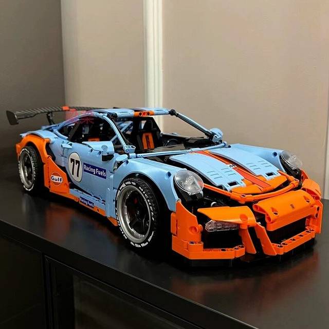 (Standard version with lighting) Car Model BuildingBuilding Blocks and Construction Toy, Construction Toy Building Set for Kids Adults, Collectible Mo