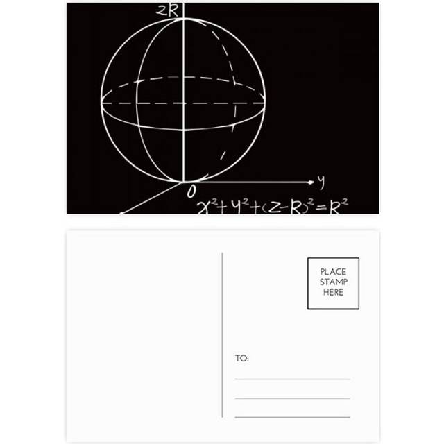 Math Kowledge Sphere Equation Postcard Set Birthday Mailing Thanks Greeting Card
