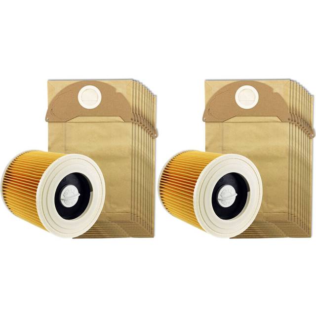 2X for Wet&Dry Wd2 Vacuum Cleaner Filter and 20X Dust Bags