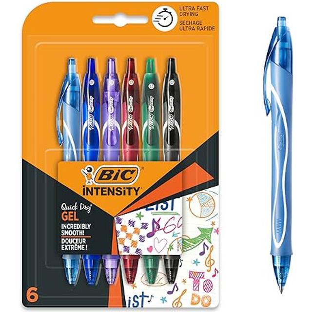 Gel-ocity Quick Dry Gel Ink Pens - Assorted Colours, Pack of 6