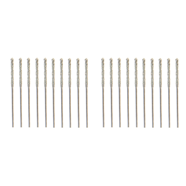 40Pcs 0.8mm Diamond Coated Tipped Tip Twist Drill Bit for Glass Jewelry Stone Tile