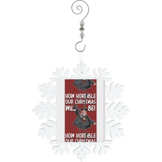 (The Nightmare Before Christmas - Mayor=1977) Christmas Ornament Snowflake Tree Decoration Car Hanging Charm Gift with Hook Keepsake for Friends Famil