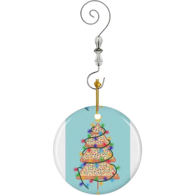 (Fairy Christmas Australian Fairy Bread Xmas 2024 Men Woman Kids_5925) Christmas Ornaments Ceramic with Crystal Hook Xmas Handmade Tree Decorations Ke