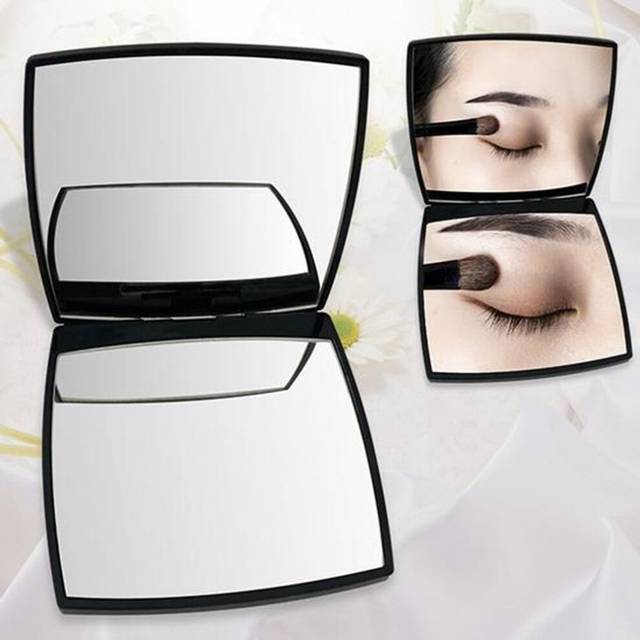 Wear-resistant Cosmetic Mirror Practical Folding Magnifying Face Detail Women Girls Foldable Pocket