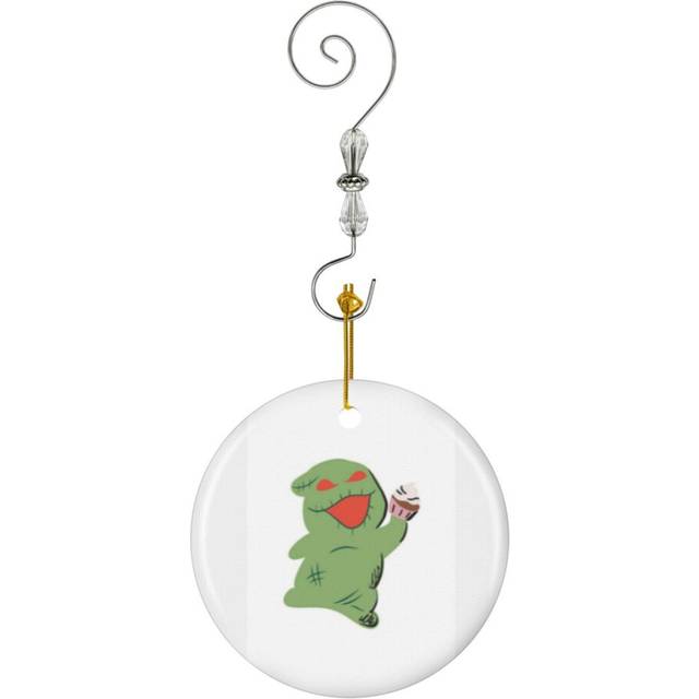 (Oogie Boogie, Jack, The Nightmare Before Christmas, Skeleton_1240) Christmas Ornaments Ceramic with Crystal Hook Xmas Handmade Tree Decorations Keeps