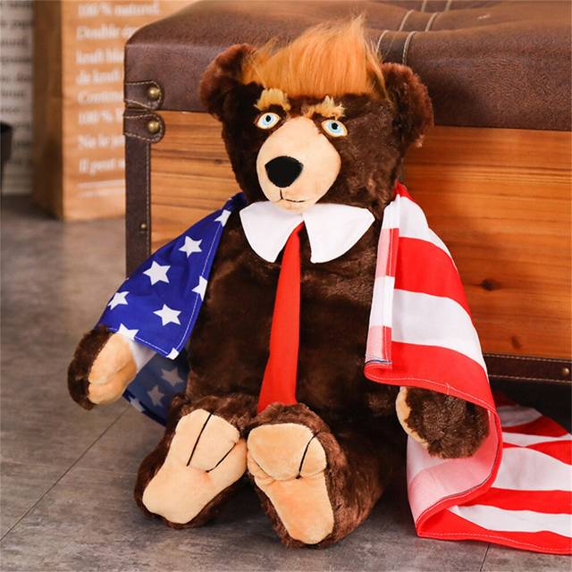 (as shown) Stuffed Toy Bear Comfortable Fabric Plush Toy Trump Bear Plush Toy Funny Cartoon Doll