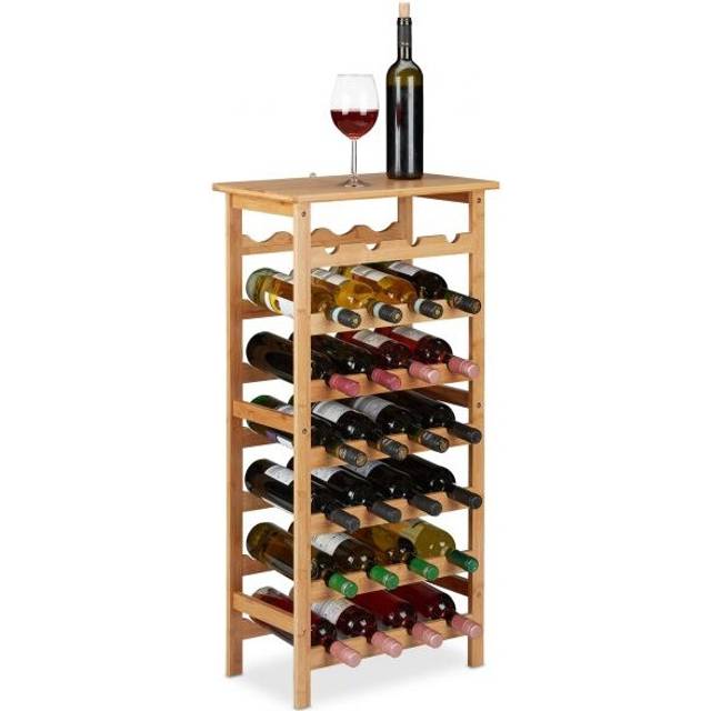 Large bamboo wine rack