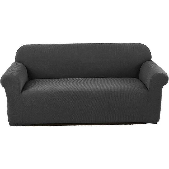 (145-180cm, Dark gray) Sofa Covers Seater 1 2 3 Elastic Settee Stretch Slipcover Couch Floral Protector