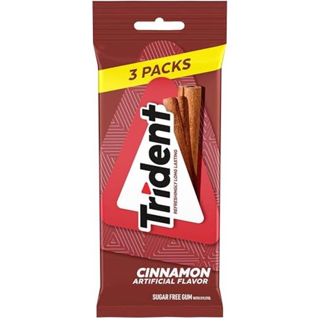 Trident Cinnamon Sugarfree Chewing Gum 3 x 14 Stick Multipack