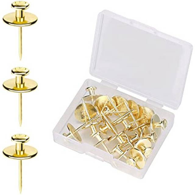 20 Pcs Picture Hangers Nails, Double-Headed Wall Nails Push pin Hook Hangers Decorative Push Pin Hooks for Home Classroom Office Study Room Drywall