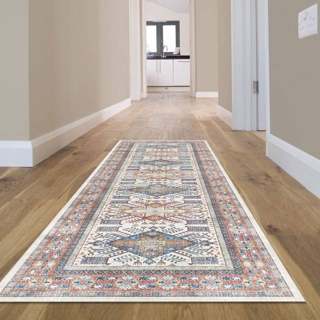 (60cm X 180cm, Sara) Traditional 7mm Pile Stain-resistant Anti-shed Rug