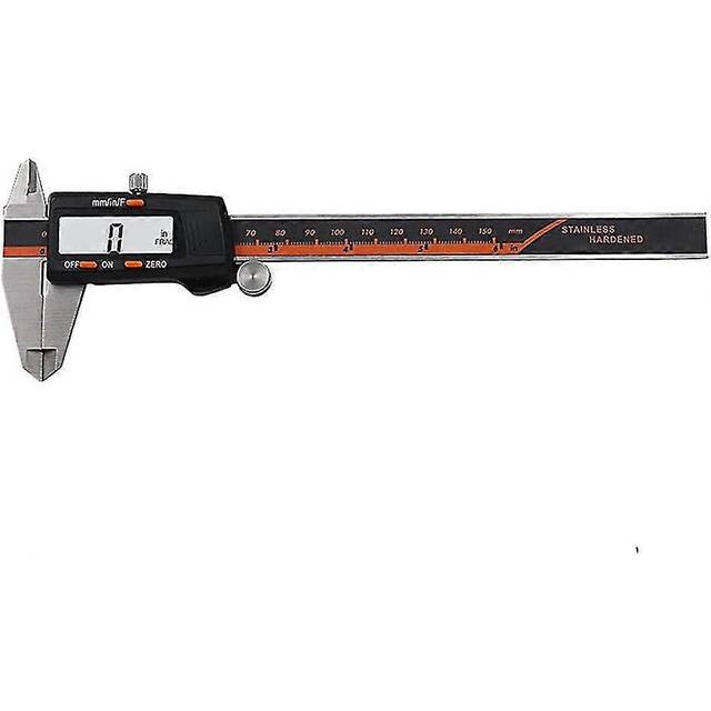 (As show, One size) vernier caliper 6 inch lcd digital 0-150mm high precision measuring instrument stainless steel micrometer measuring instrument