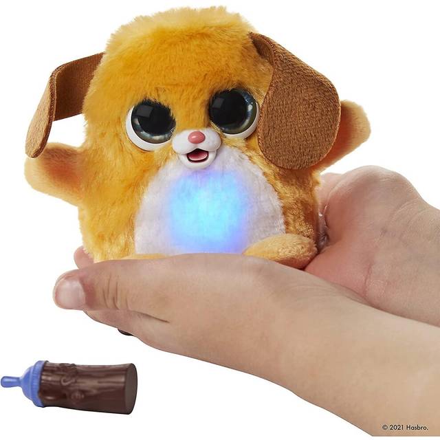 furReal Fuzzalots Puppy Color-Change Interactive Feeding Toy, Lights and Sounds