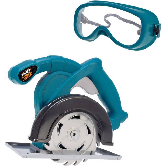 Toy Circular Saw with Safety Glasses for Kids Construction Tool Set