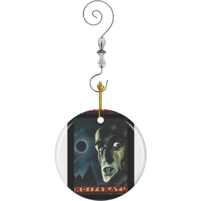 (Nosferatu Vampire Vlad Dracula Tepes The Impaler-8926) Christmas Ornaments Ceramic Charm with Hook Crystal Handmade Xmas Tree Decorations KeepsakeÂS