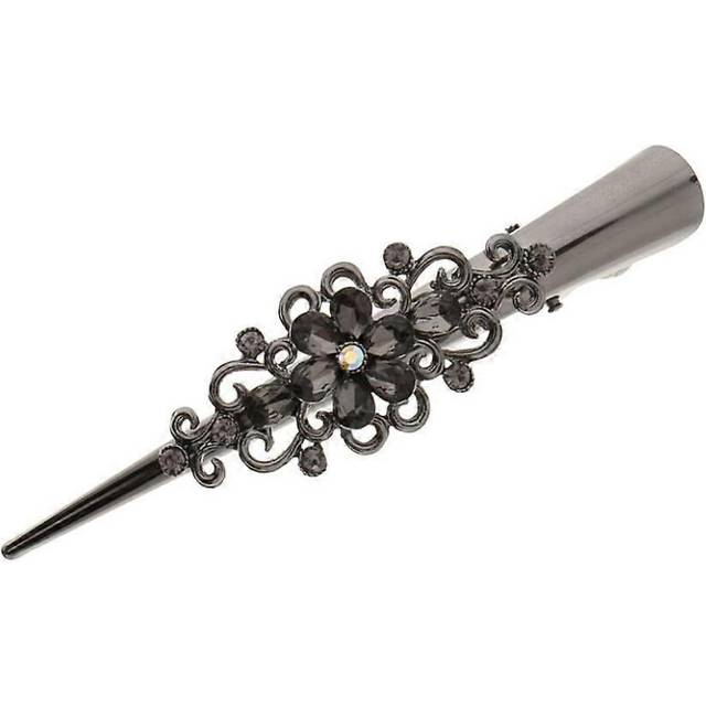 (Colour, One size) Hellery Women s Hair Clip  Crocodile Hair Clips  Hairdresser Sectioning Clips  Combi Clip with Rhinestone Decoration  Blue