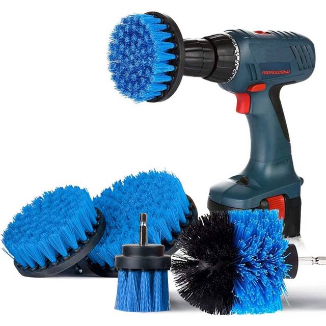 Drill Brushes 4 Pieces Attachment Electric Drill Brushes for Cleaning Pool Tile, Flooring, Brick,