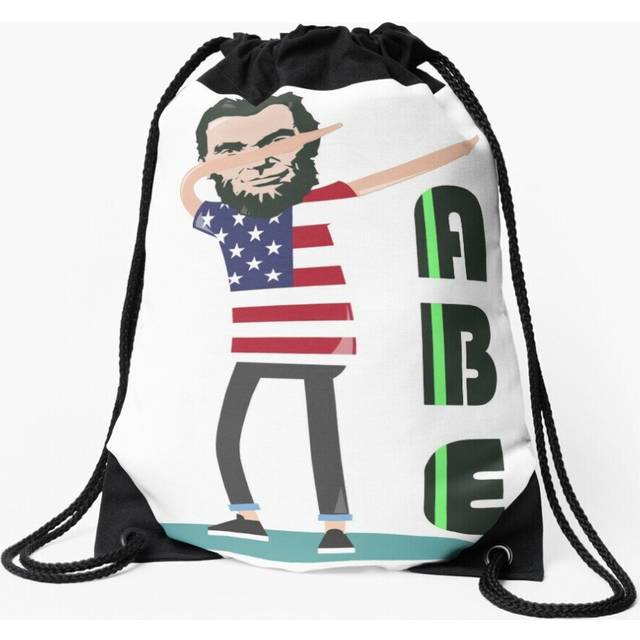 Drawstring Bag Abe Lincoln Dabbing Cool Dab Design Sport Gym Shoe Backpack