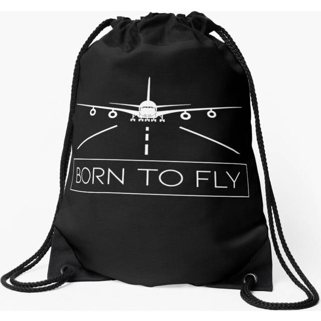 Drawstring Bag Born To Fly Sport Gym Shoe Backpack